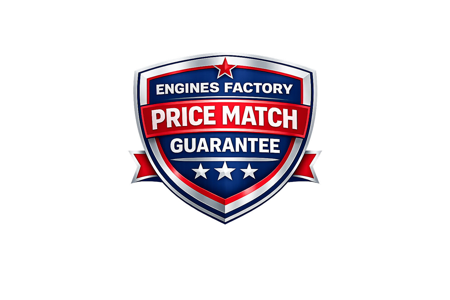 Engines Factory Price Match Guarantee shield logo